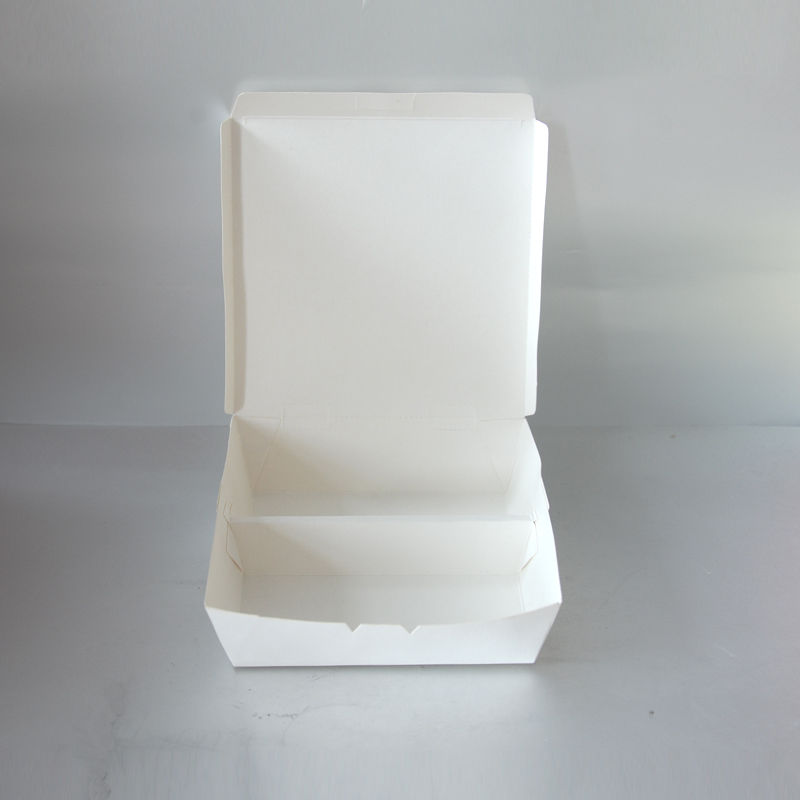 compartment food box white cardboard paper
